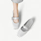 Mary Jane flats in silver with a buckle - N°3