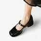 Black Mary Jane heels with pearls - N°52