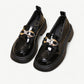 Black Mary Jane platforms in a loafer style - N°70