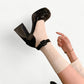 Black platform mary jane high heels with ankle strap - N°61