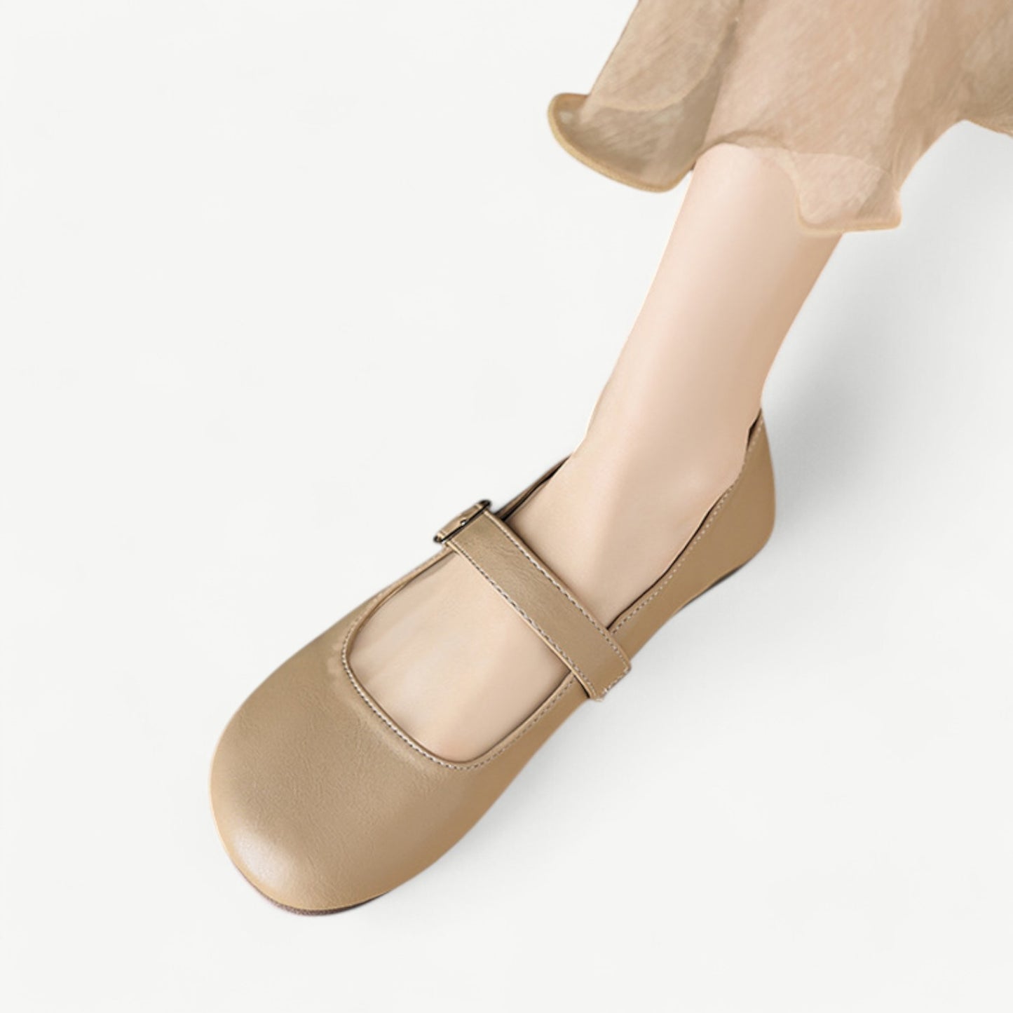 Khaki Mary Jane ballet flats - N°38