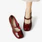 Red Mary Jane heels with pearls - N°22