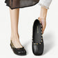 Black Mary Jane ballet flats with a gold stud - N°39