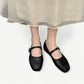 Black Mary Jane ballet flats with a small gold buckle - N°40