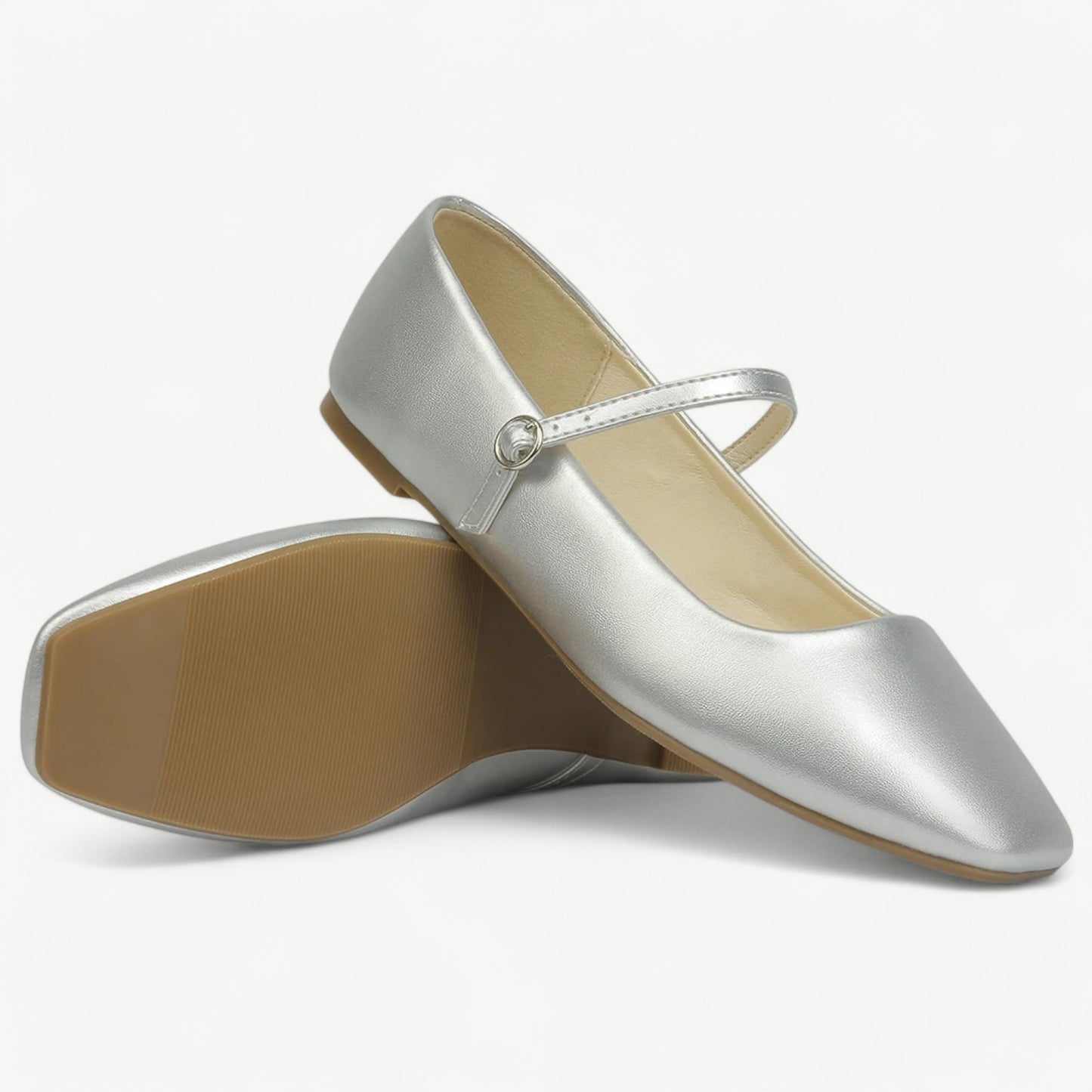 Silver Mary Jane ballet flats - classic style - N°76