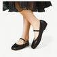 Simple black Mary Jane ballet flats with a small strap - N°44