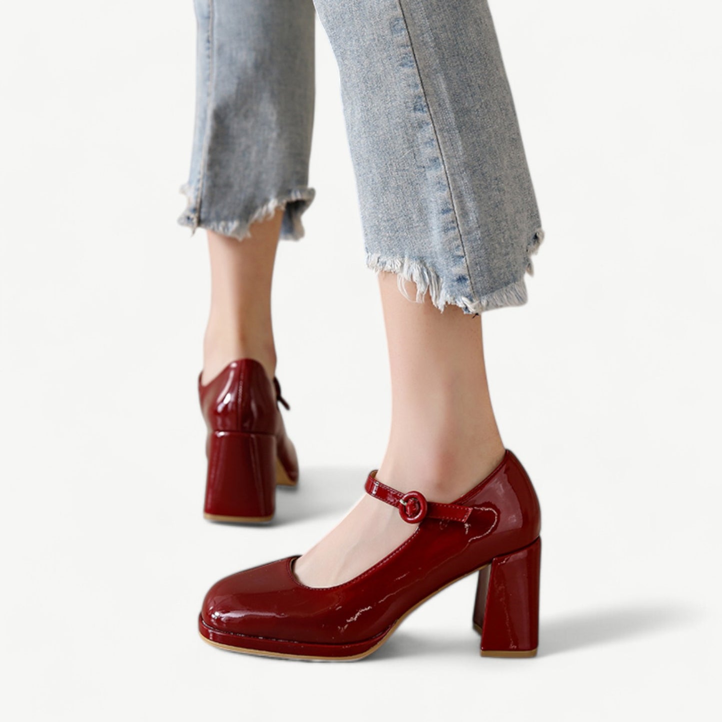 Red platform mary jane high heels - N°21