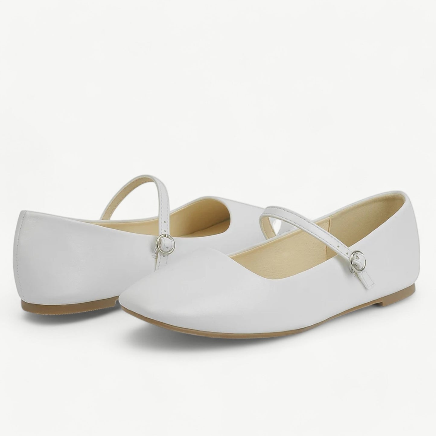 White  Mary Jane ballet flats - classic style - N°91