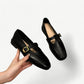 Black Mary Jane flats in a loafer style - N°9