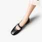 Black Mary Janes with low heels and a small bow - N°42