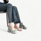 Mary jane green platform with high heel and ankle buckle - N°62