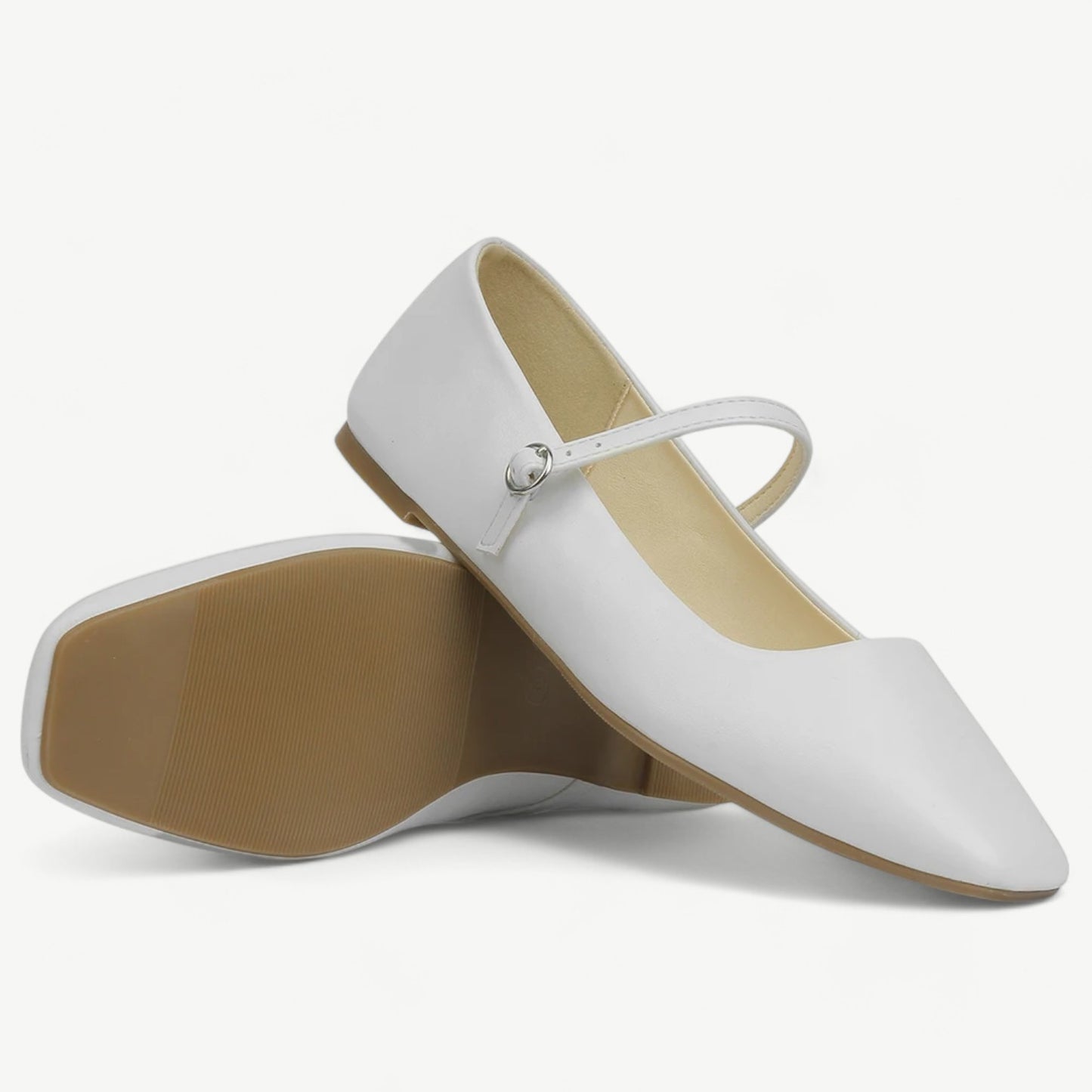 White  Mary Jane ballet flats - classic style - N°91