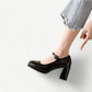 Black platform mary jane high heels - N°50