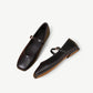 Simple black Mary Jane ballet flats with a small strap - N°44