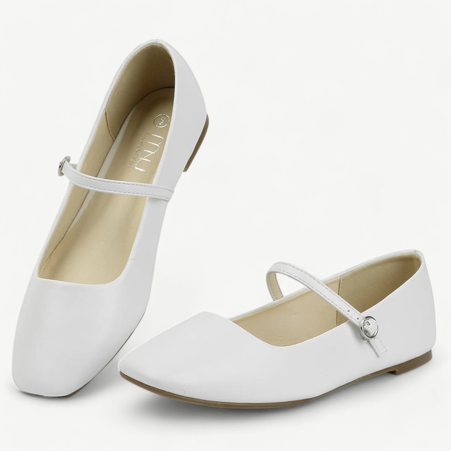 White  Mary Jane ballet flats - classic style - N°91