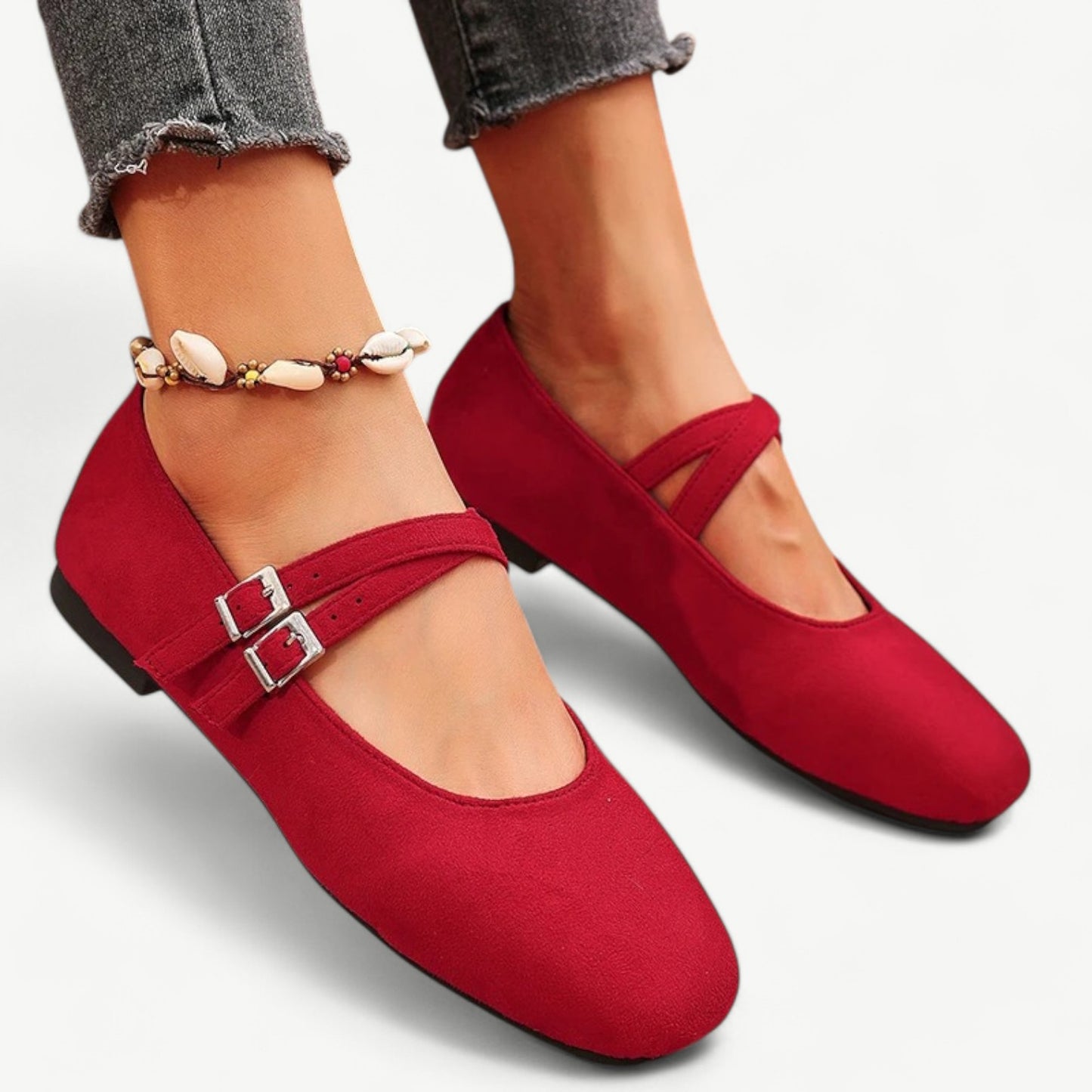 Bright red Mary Jane flats - N°27