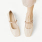 Beige Mary Jane heels with small pearls - N°13