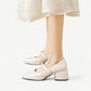 White Mary Jane heels with pearls - N°89