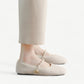 Mary jane ballet flats in white plush - N°37