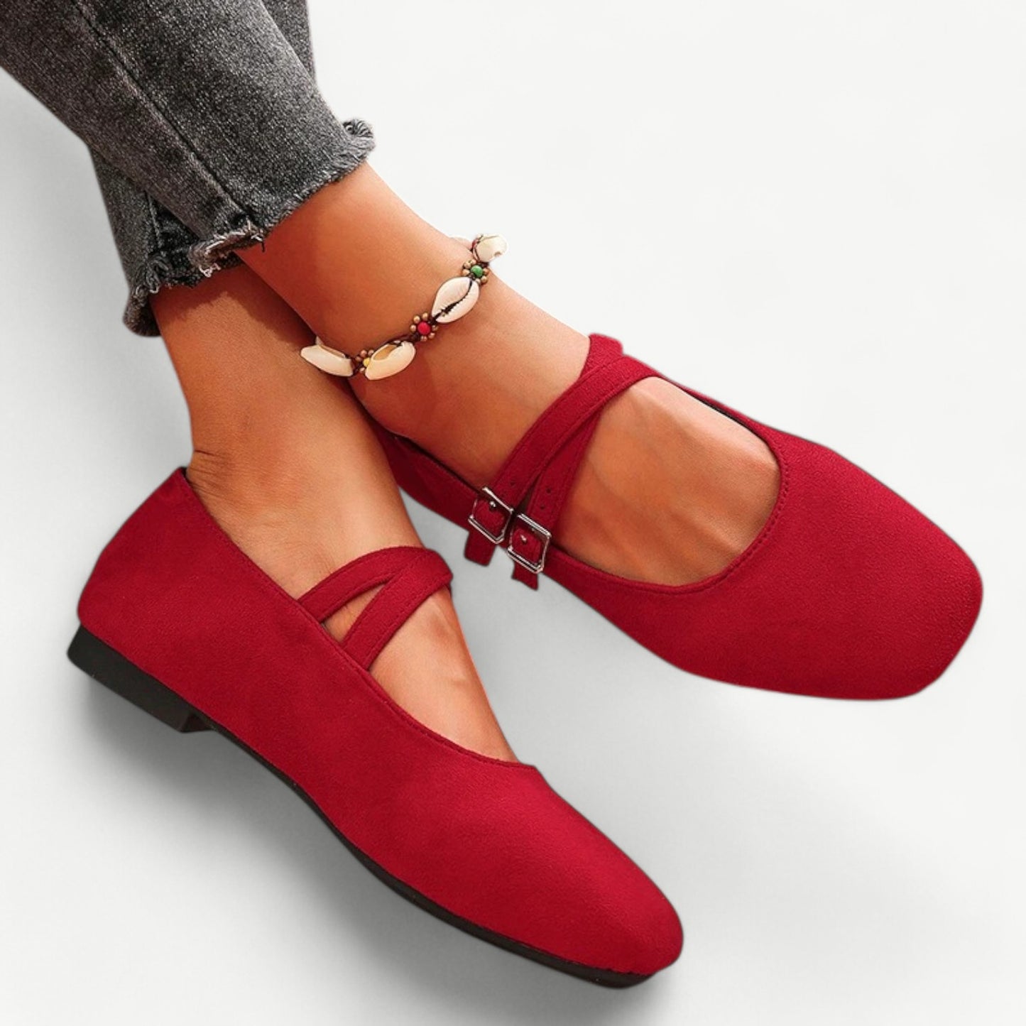 Bright red Mary Jane flats - N°27