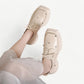 Mary jane creamy white with chunky platform and rhinestones - N°82