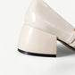 White Mary Jane high heels with double straps - N°54