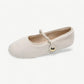 Mary jane ballet flats in white plush - N°37