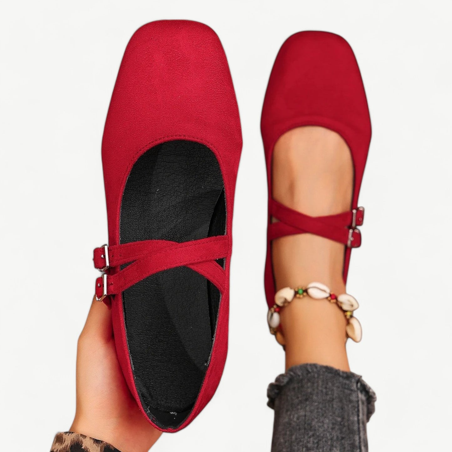 Bright red Mary Jane flats - N°27