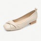 Ivory white Mary Janes with a bow and low heel - N°12