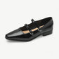 Black Mary Jane flats with a pointed toe - N°6