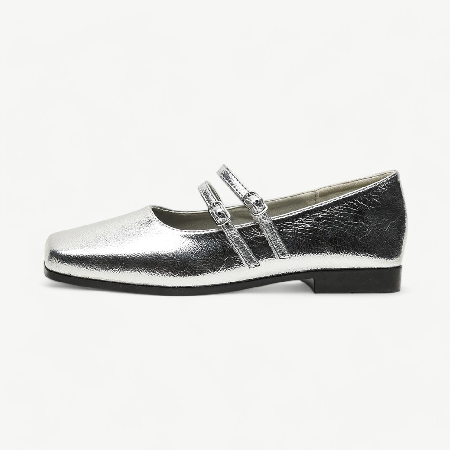 Silver Mary Janes with double straps - N°72